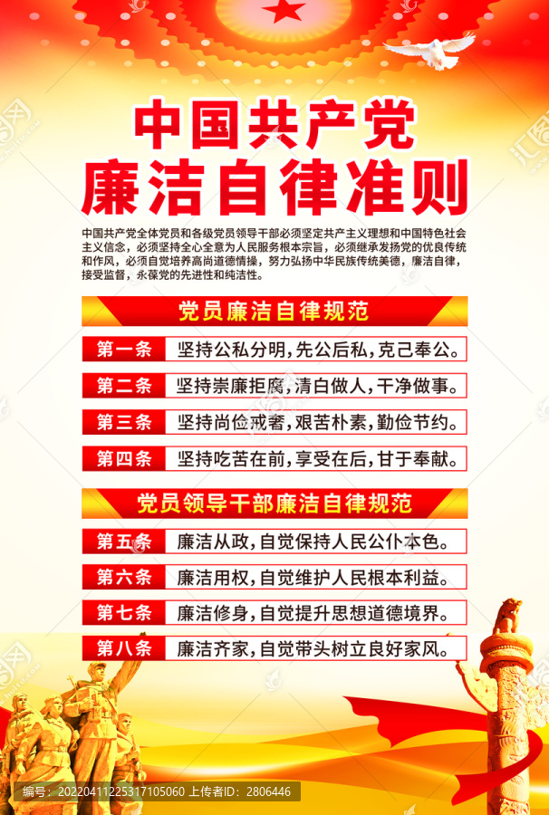 黨員廉潔自律準(zhǔn)則