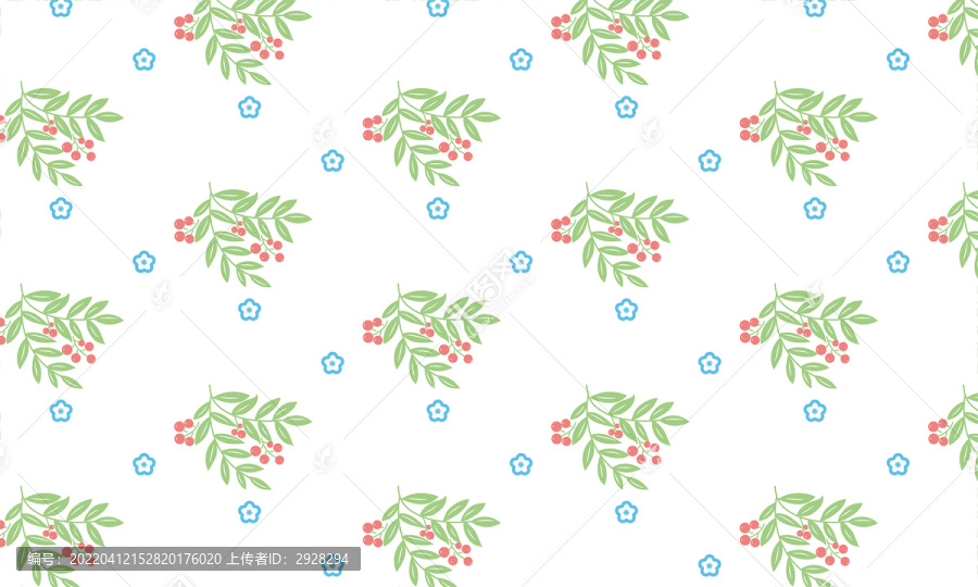 綠植連續(xù)圖案
