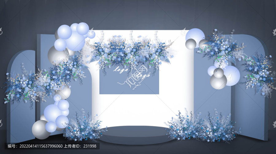 霧霾藍高級感婚禮含制作文件