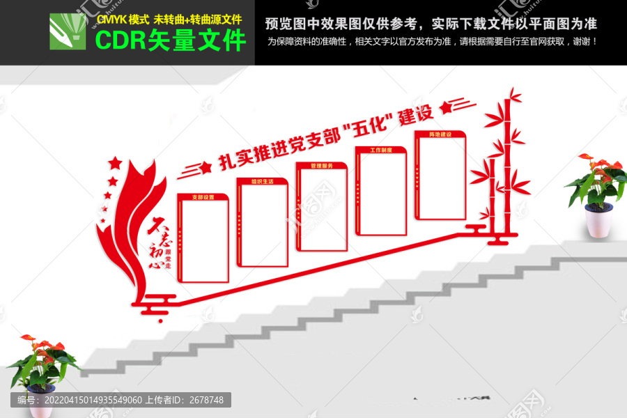 黨支部五化樓梯間文化墻