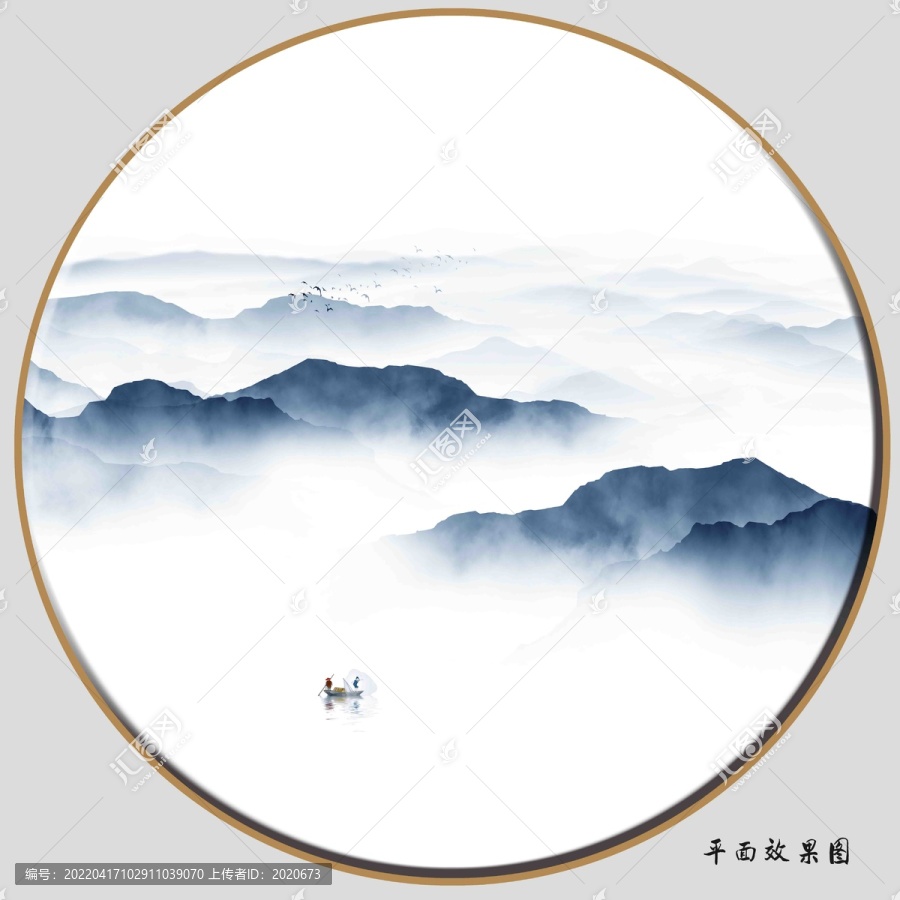 圓形山水畫