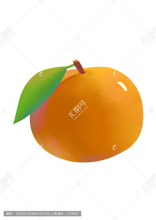 手繪卡通橘子