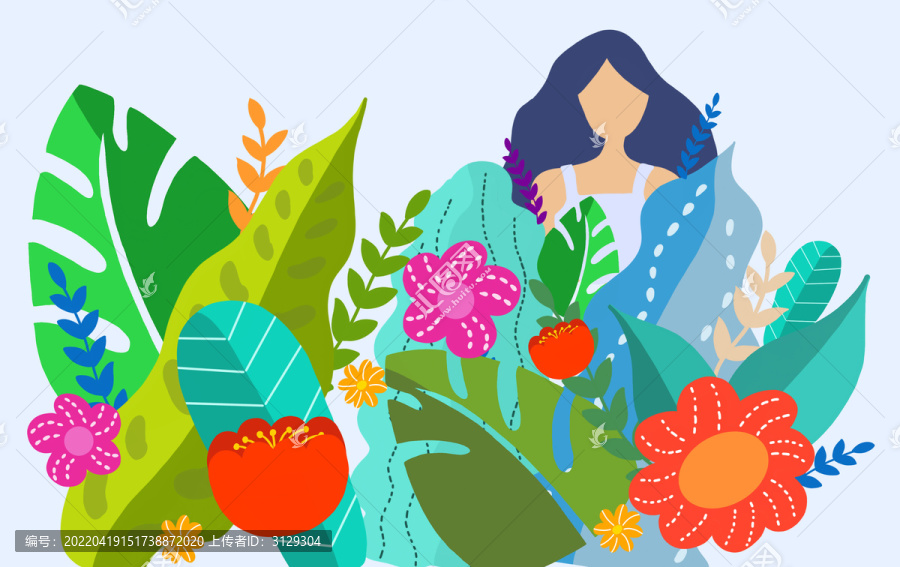 花卉插畫