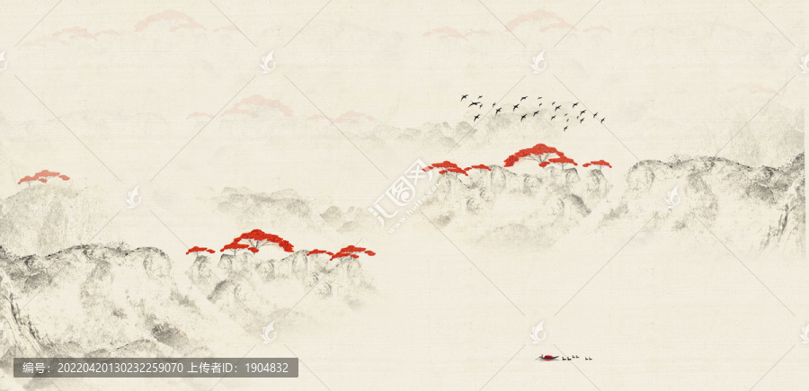山水背景墻