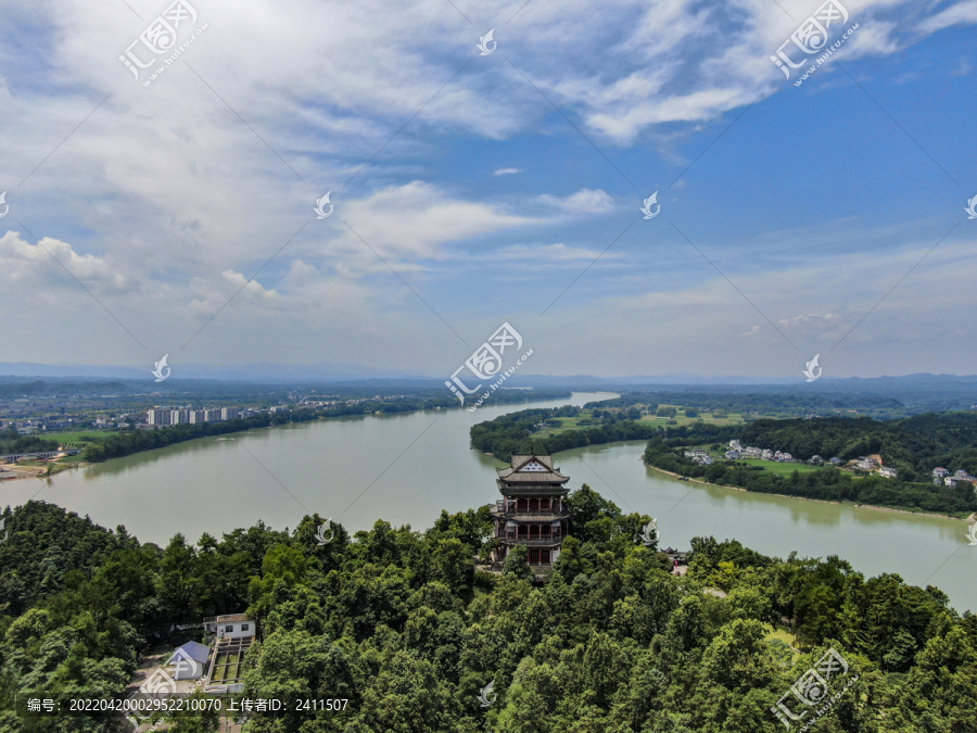 湖南常德桃花源5A景区航拍