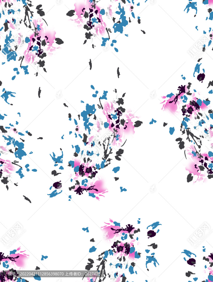 水墨花