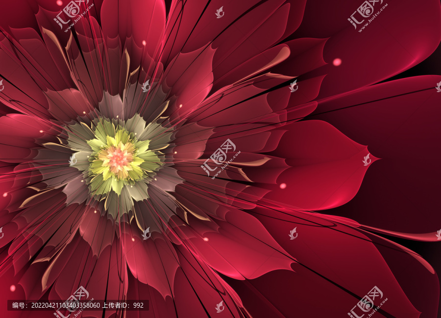紅色分形花