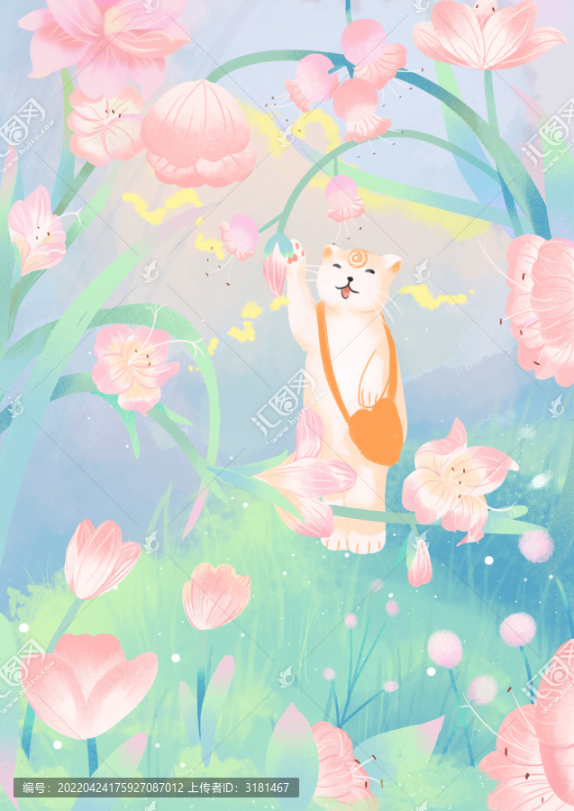 花與貓