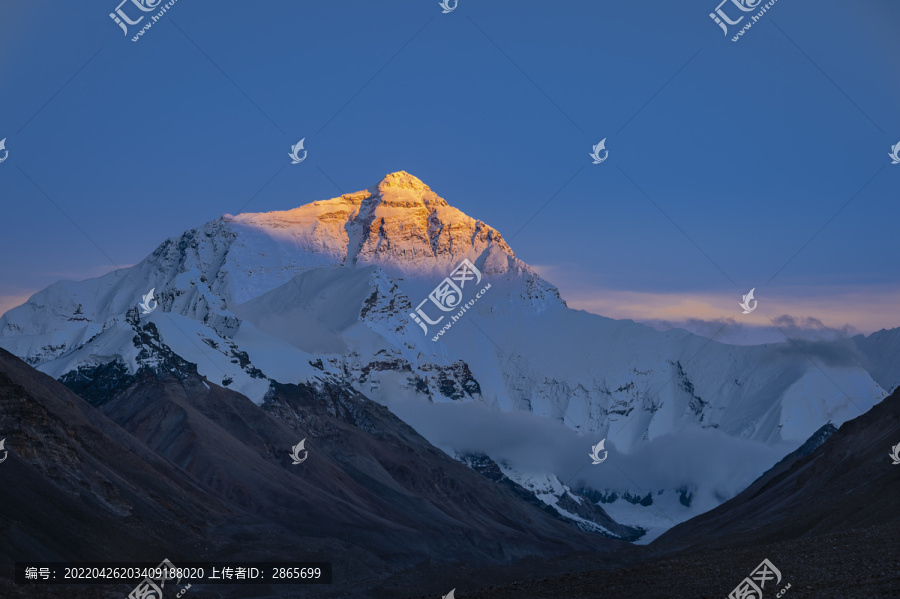 西藏喜马拉雅山珠穆朗玛峰