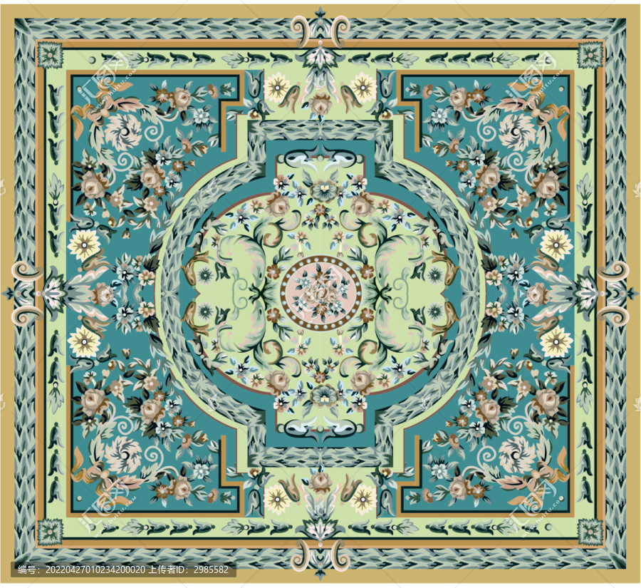 高端欧式风格地毯图案设计