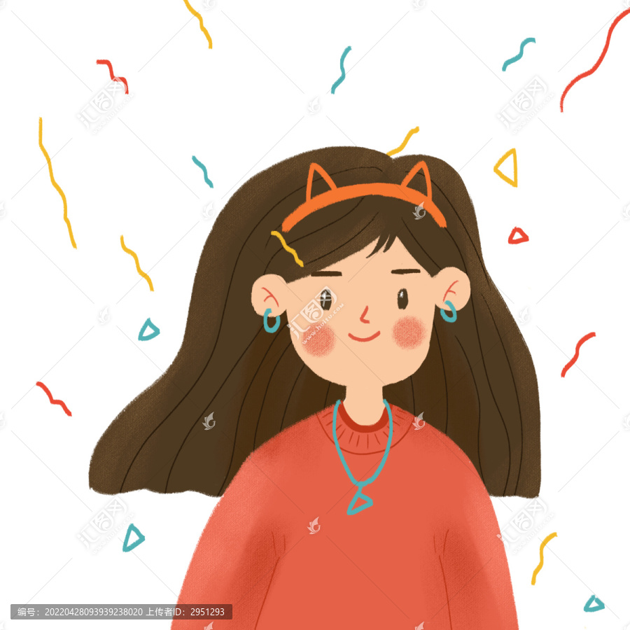 時尚簡約女孩頭像