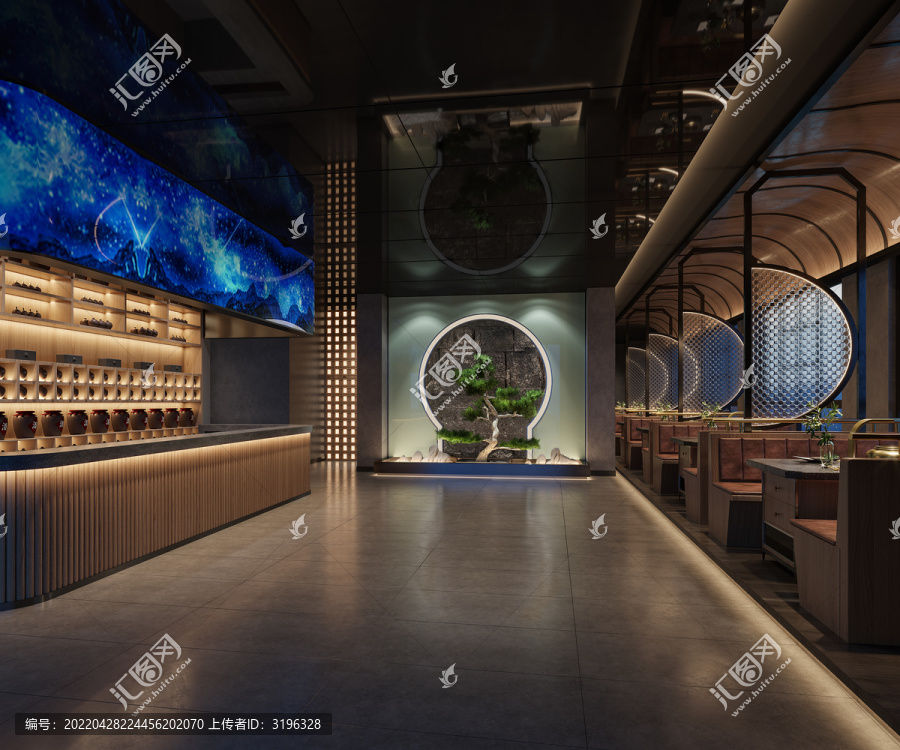 餐廳門廳效果圖