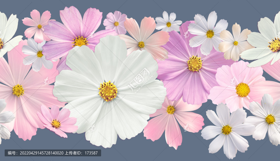 花卉連接印花圖案