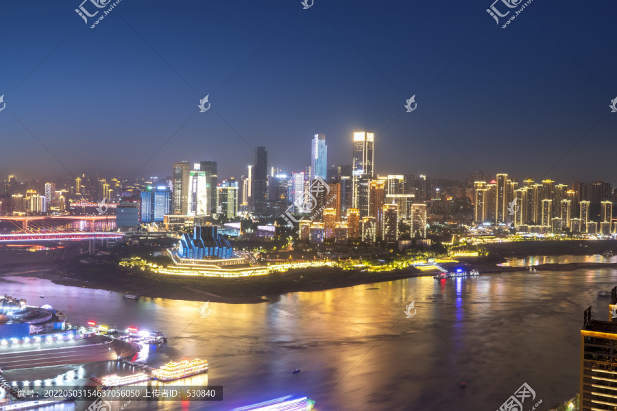 航拍重庆城市夜景