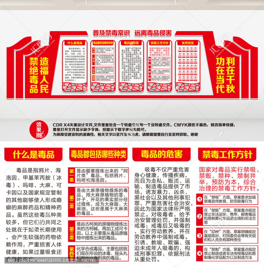 禁毒形象墻