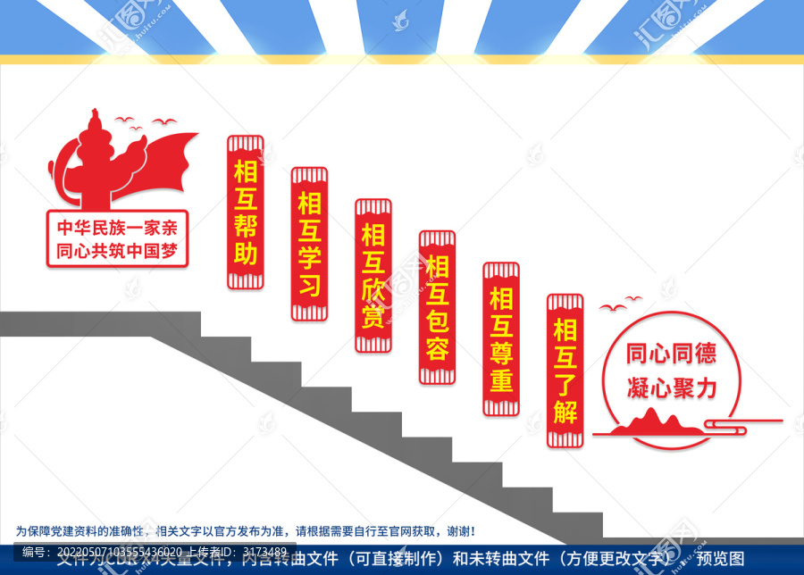民族團(tuán)結(jié)樓梯文化墻