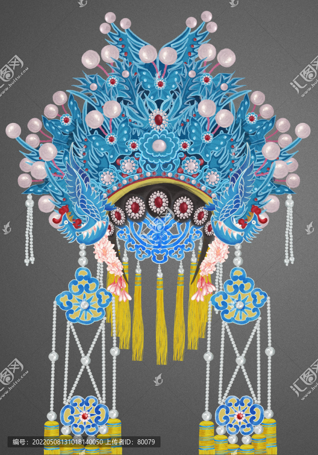 京劇花旦頭飾