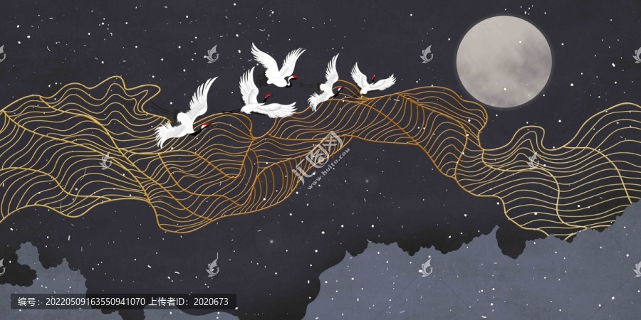 抽象金線