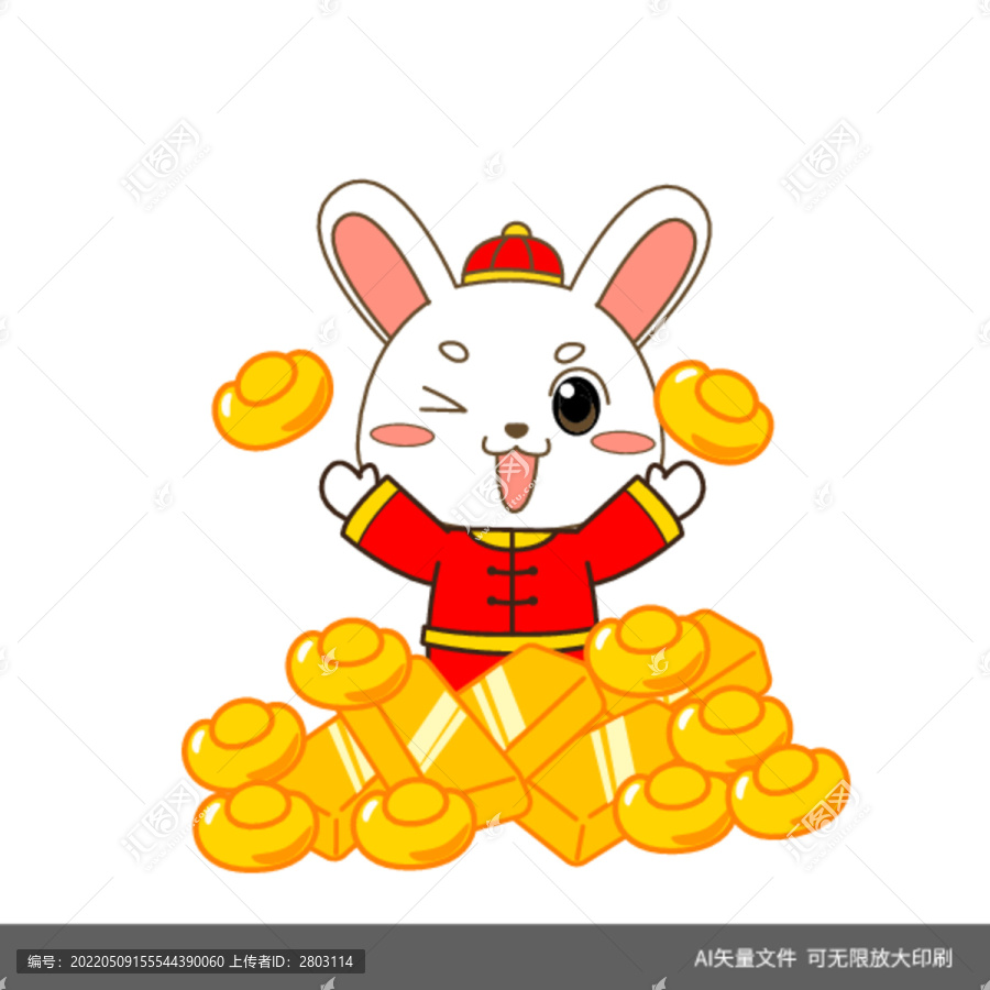 卡通兔子金條
