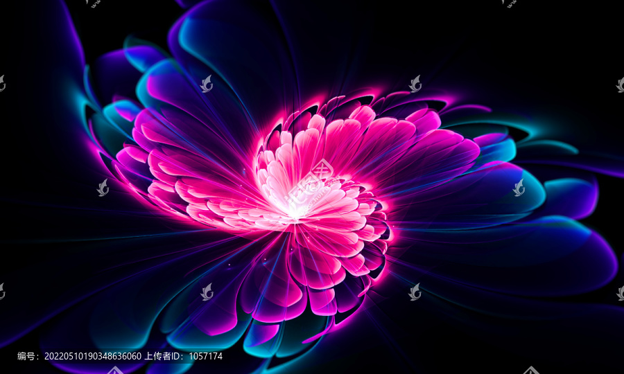 絢麗抽象花