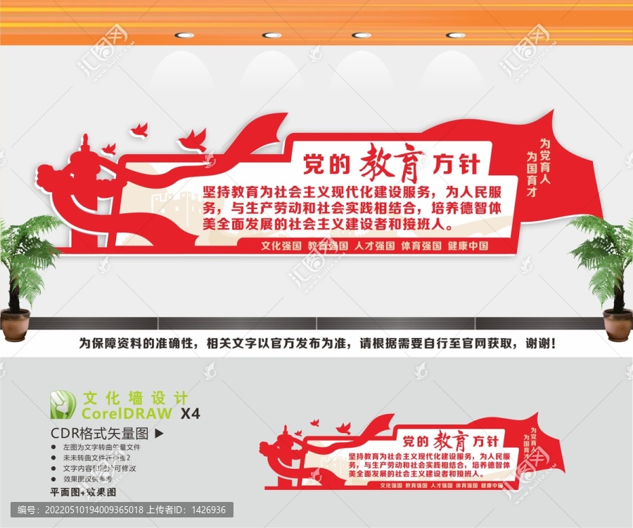 黨的教育方針文化展板