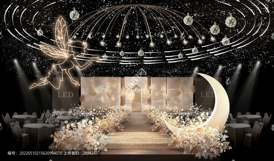 香檳色星空婚禮