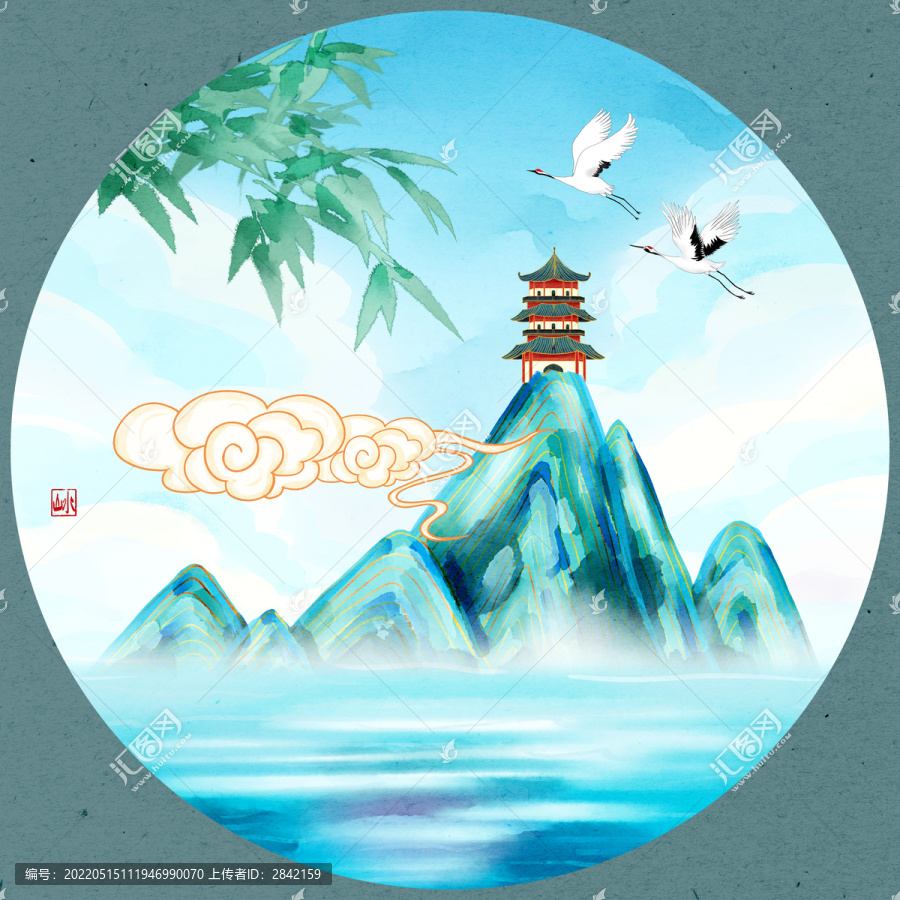 新中式山水裝飾畫