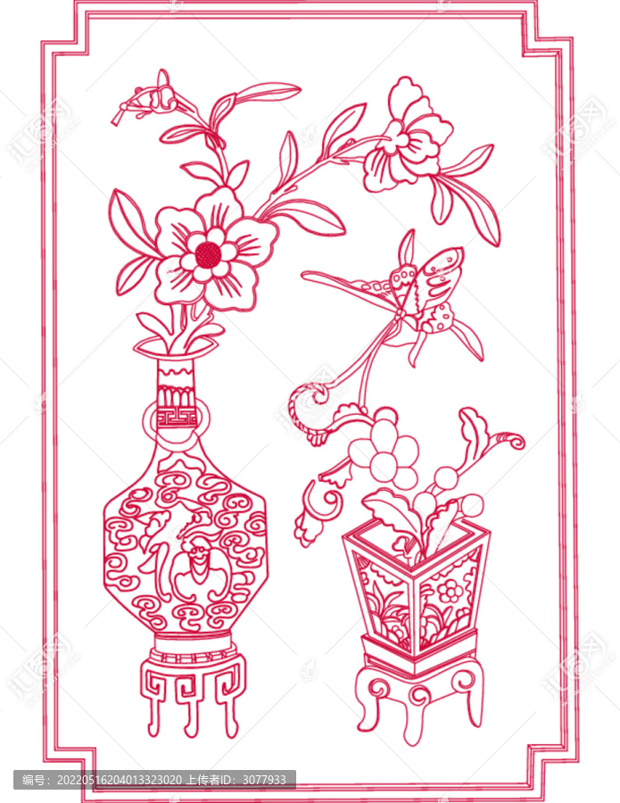 中式花瓶古董擺件