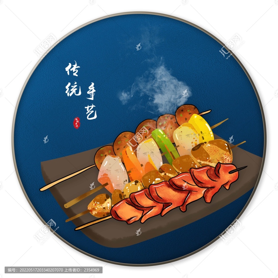 手繪特色燒烤裝飾畫(huà)