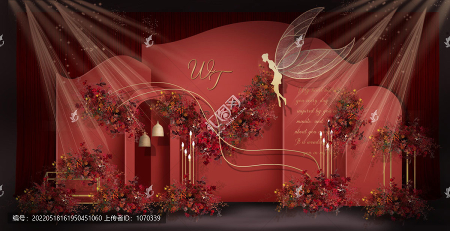 紅色婚禮合影