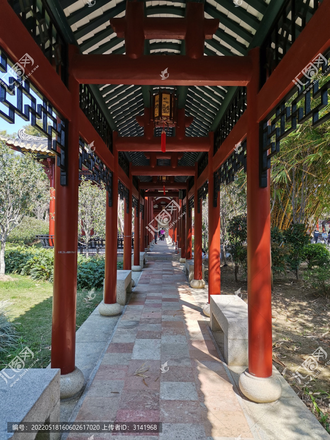 传统中式廊道