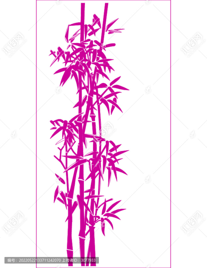 竹子剪影圖