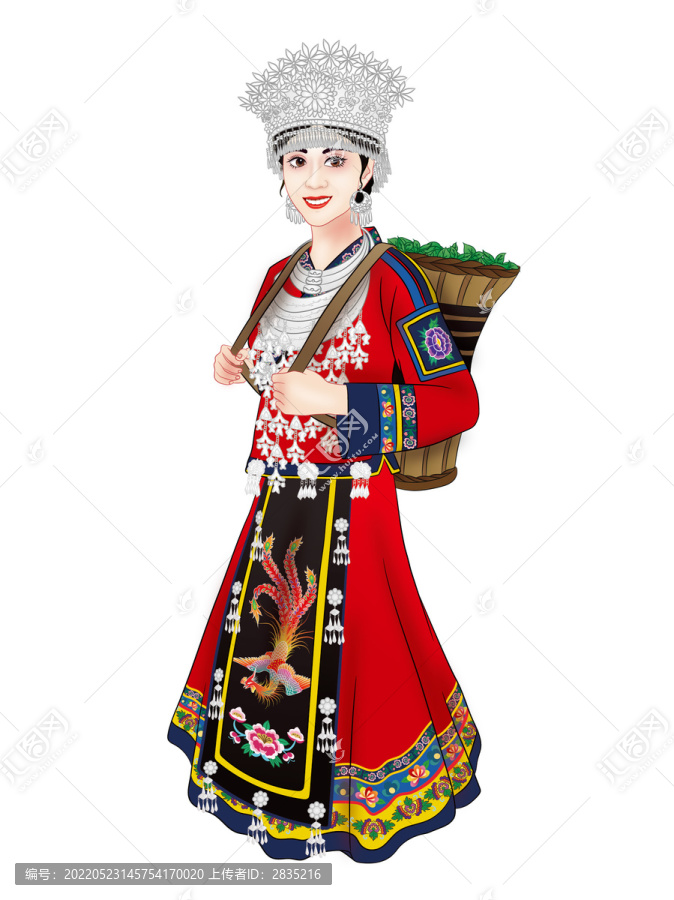 苗族采茶女