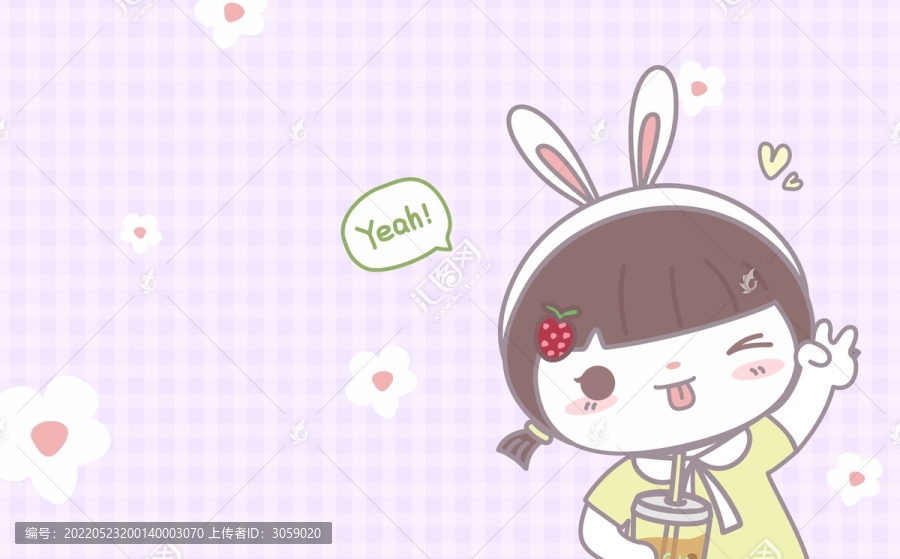 卡通小女孩