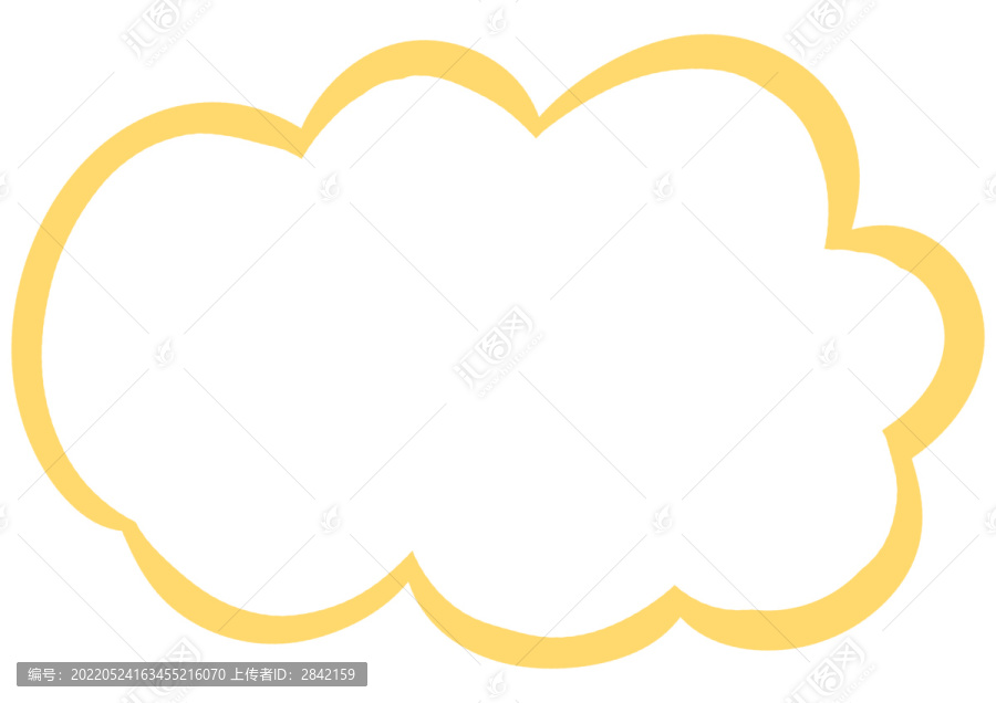 黄色云朵框