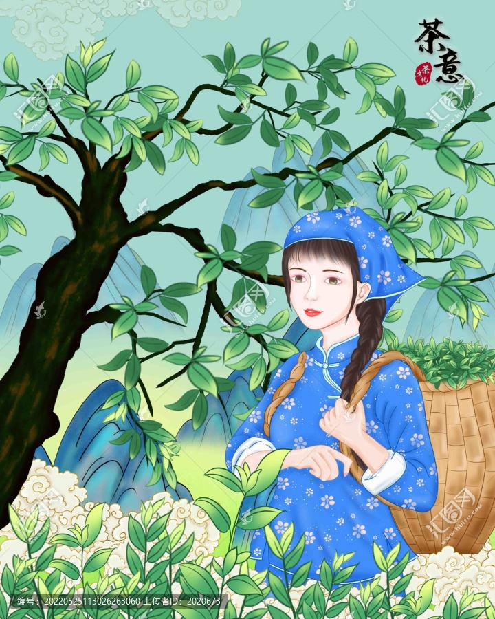 茶葉包裝插畫