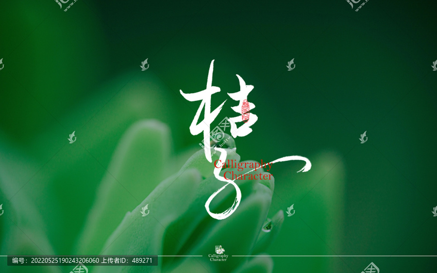 桔子書法字