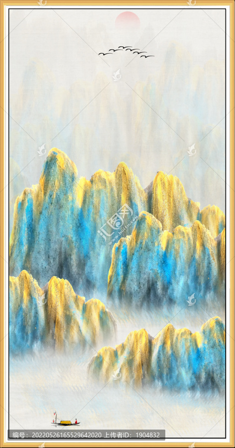 新中式山水玄關(guān)