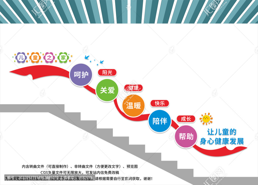 兒童之家樓梯文化墻