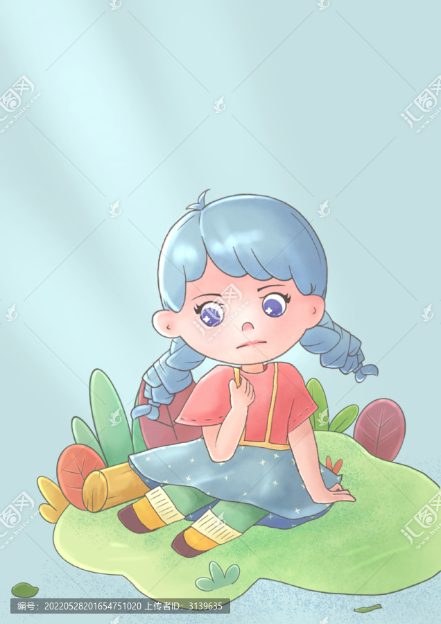 委屈的女孩