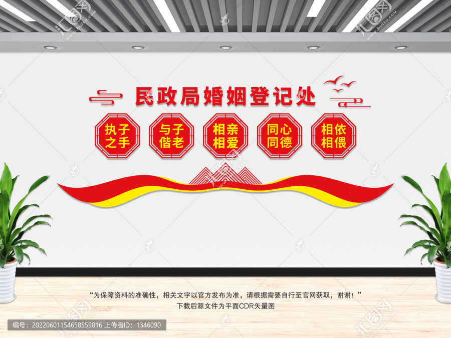 婚姻登記處文化墻