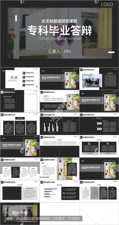 簡約風(fēng)專科畢業(yè)答辯PPT模板