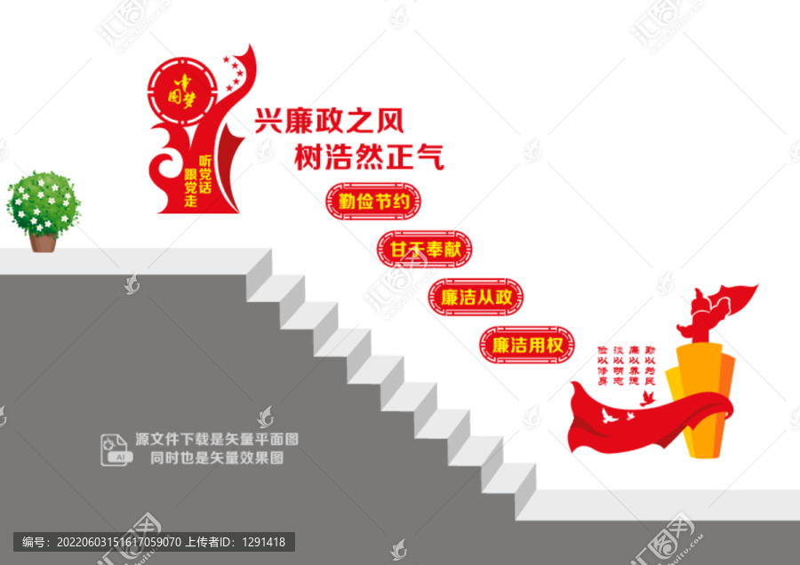 反腐倡廉階梯墻