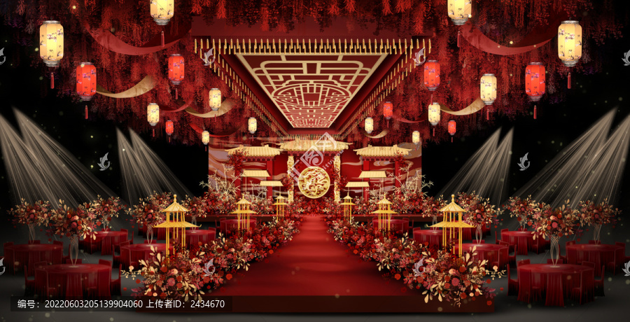 紅金色中式婚禮
