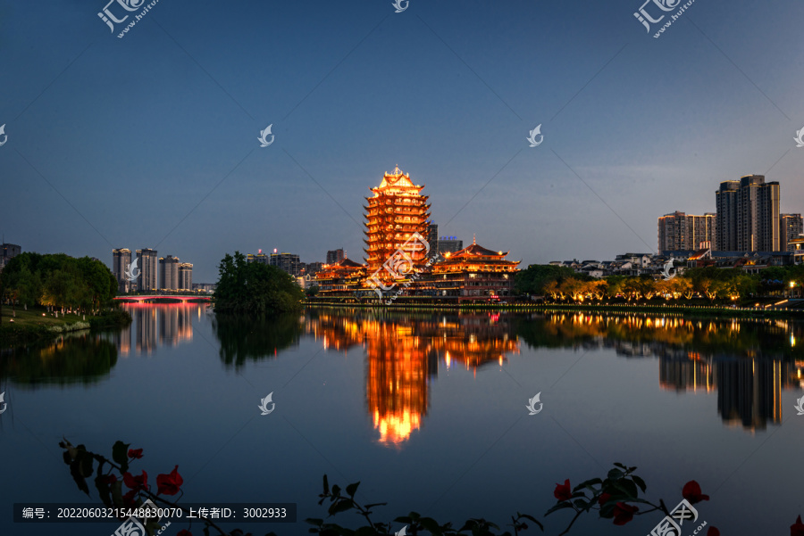 眉山城市夜景风光