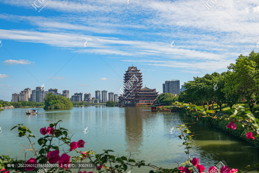 眉山东坡城市湿地公园风光