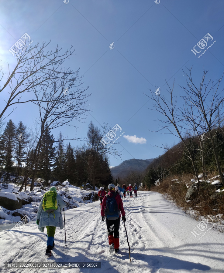 雪路行迹入寒山