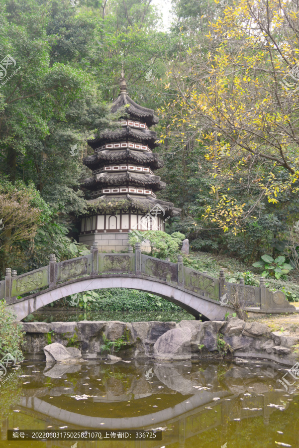 广东深圳园博园西湖雷峰塔