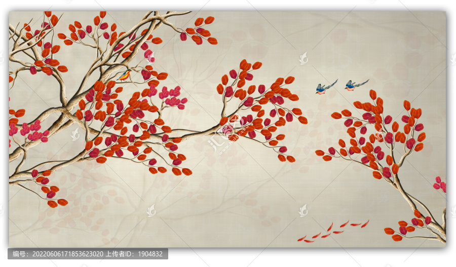 原創(chuàng)花鳥裝飾畫