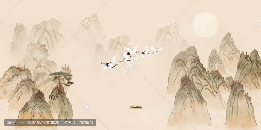 復(fù)古山水畫